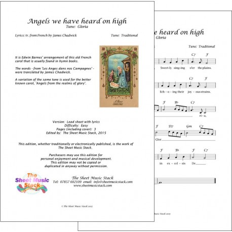 Angels we have heard on high - Lead sheet