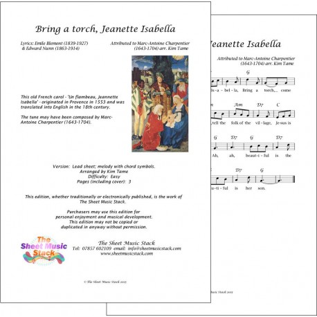 Bring a torch, Jeannette Isabella - Lead sheet