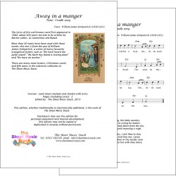 Away in a manger (Cradle song) - Lead sheet